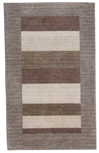 Modern Loom-Knotted 3'0"x5'0" Loom-knotted Rug -w172
