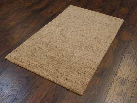 Modern Loom-Knotted 3'0"x5'0" Loom-knotted Rug -w176