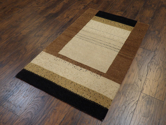 Modern 3'0"x5'0" Hand-knotted Rug -w177