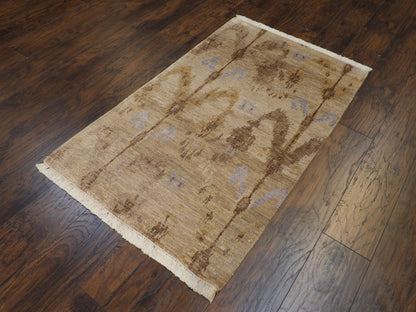 Modern Ikat 3'0"x5'0" Hand-knotted Rug -w178