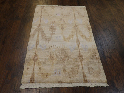 Modern Ikat 3'0"x5'0" Hand-knotted Rug -w178