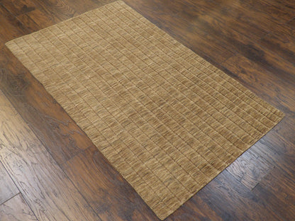 Modern Loom-Knotted 3'0"x5'0" Loom-knotted Rug -w184