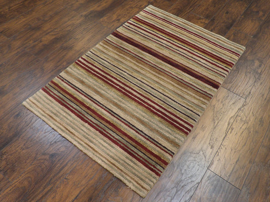 Modern 3'0"x5'0" Hand-knotted Rug -w185