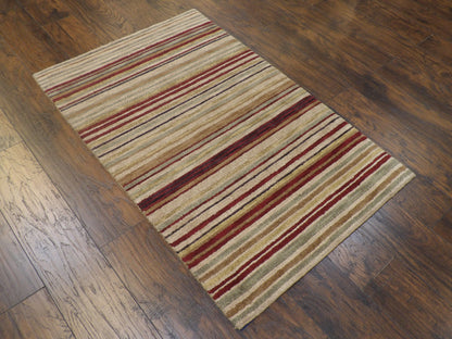 Modern 3'0"x5'0" Hand-knotted Rug -w185