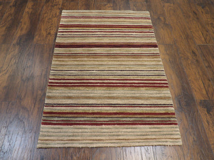Modern 3'0"x5'0" Hand-knotted Rug -w185