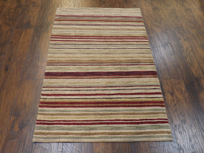 Modern 3'0"x5'0" Hand-knotted Rug -w185