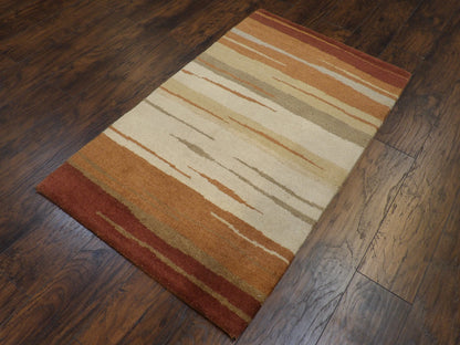 Modern 3'0"x5'0" Hand-knotted Rug -w189