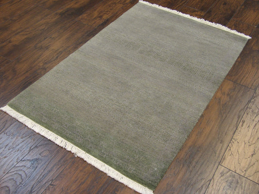 Modern Grass Design 3'0"x5'0" Hand-knotted Rug -w190