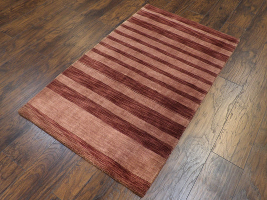 Modern Loom-Knotted 3'0"x5'0" Loom-knotted Rug -w195