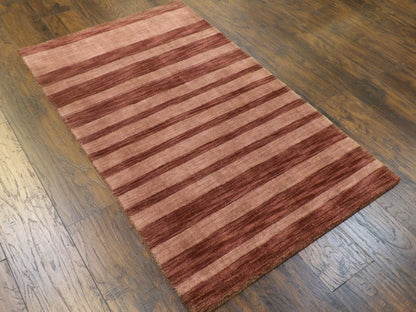 Modern Loom-Knotted 3'0"x5'0" Loom-knotted Rug -w195