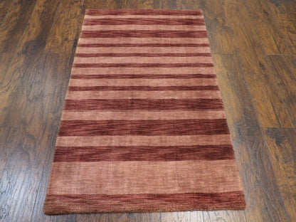 Modern Loom-Knotted 3'0"x5'0" Loom-knotted Rug -w195