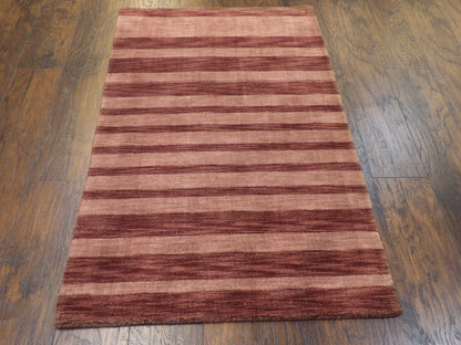 Modern Loom-Knotted 3'0"x5'0" Loom-knotted Rug -w195