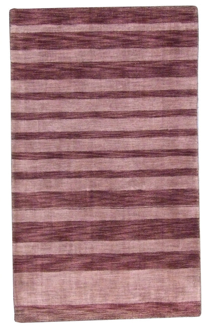 Modern Loom-Knotted 3'0"x5'0" Loom-knotted Rug -w195