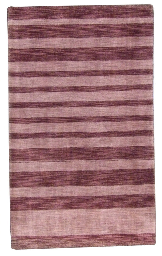 Modern Loom-Knotted 3'0"x5'0" Loom-knotted Rug -w195