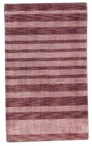 Modern Loom-Knotted 3'0"x5'0" Loom-knotted Rug -w195
