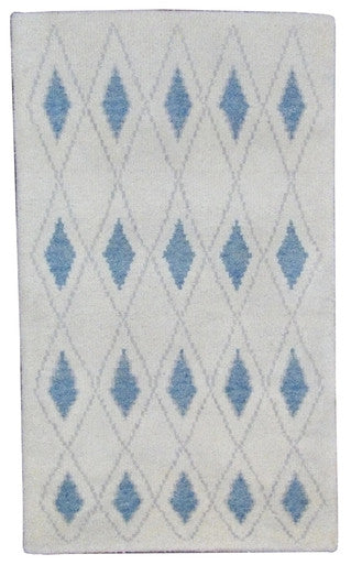 Moroccan 3'0"x5'0" Hand-knotted Rug -w196