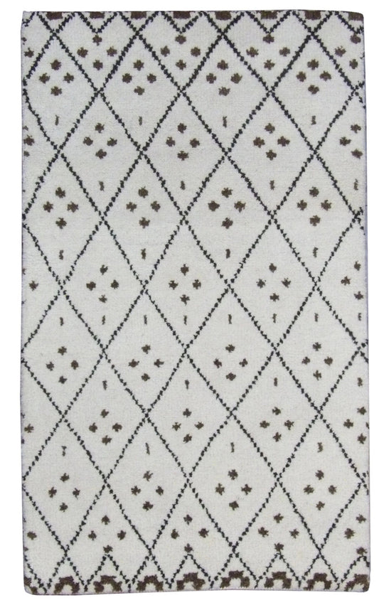 Moroccan 3'0"x5'0" Hand-knotted Rug -w197