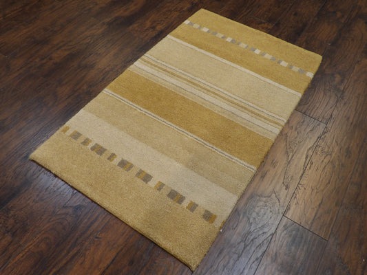 Modern 3'0"x5'0" Hand-knotted Rug -w198