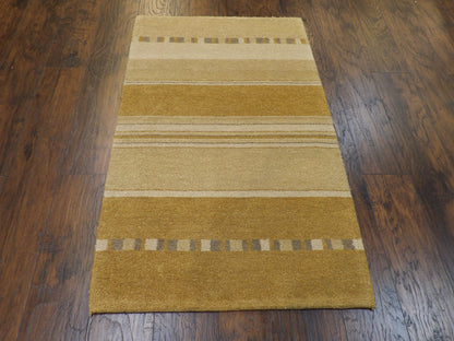 Modern 3'0"x5'0" Hand-knotted Rug -w198