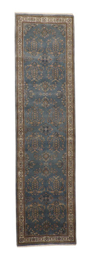 Traditional Fine Sharukh Design Wool Hand Knotted Rug 2.9x10.9 -w20011