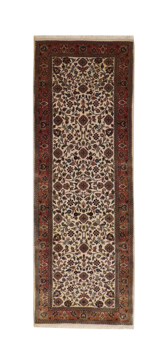 Traditional Indo Mahal Wool Hand Knotted Rug 3.0x10.0 -w20022