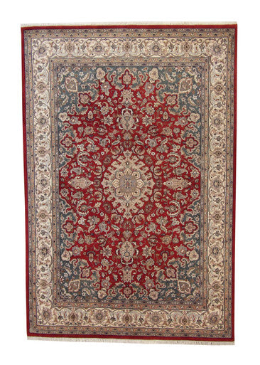 Traditional Fine Tabriz Wool Hand Knotted Rug 5.0X8.0 - W20038