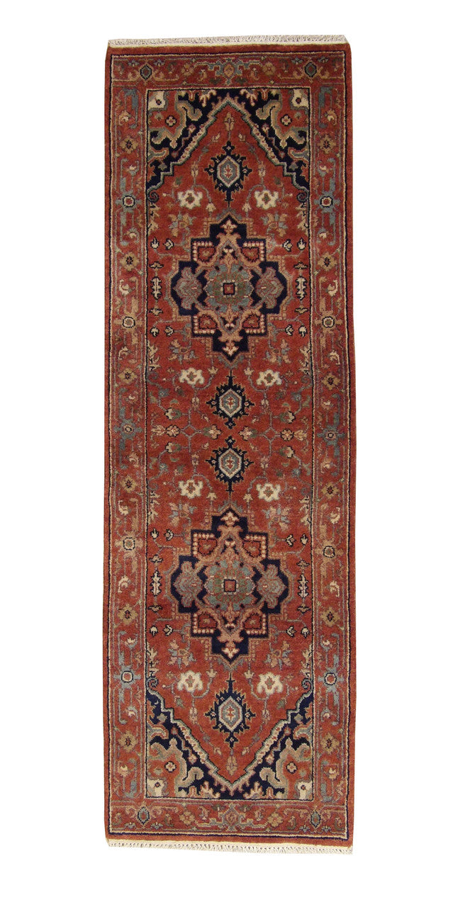 Tribal Indo Sherapi Wool Hand Knotted 2.8x7.11 -w20076