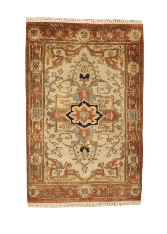 Tribal Antiquty Sherapi Wool Hand Knotted Rug 2x4 - w20080
