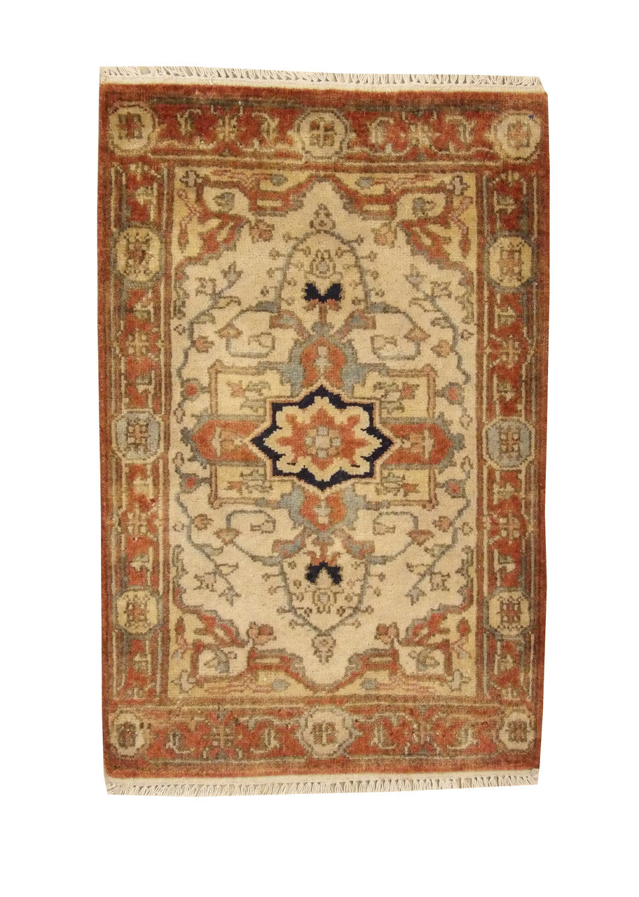 Tribal Antiquty Sherapi Wool Hand Knotted Rug 2x4 - w20080