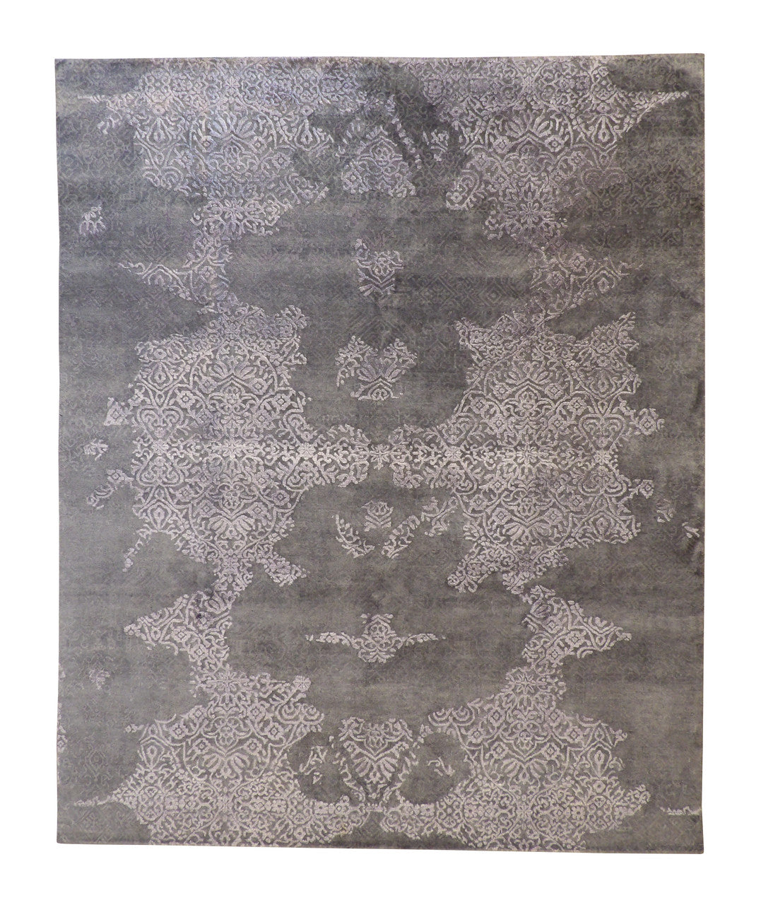 Modern Abstract Broken Design Wool/silk Hand Knotted Rug 8x10 -w2008