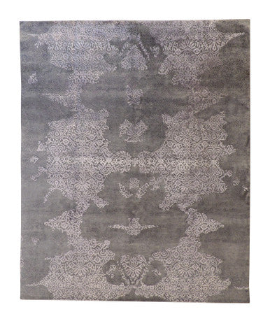 Modern Abstract Broken Design Wool/silk Hand Knotted Rug 8x10 -w2008