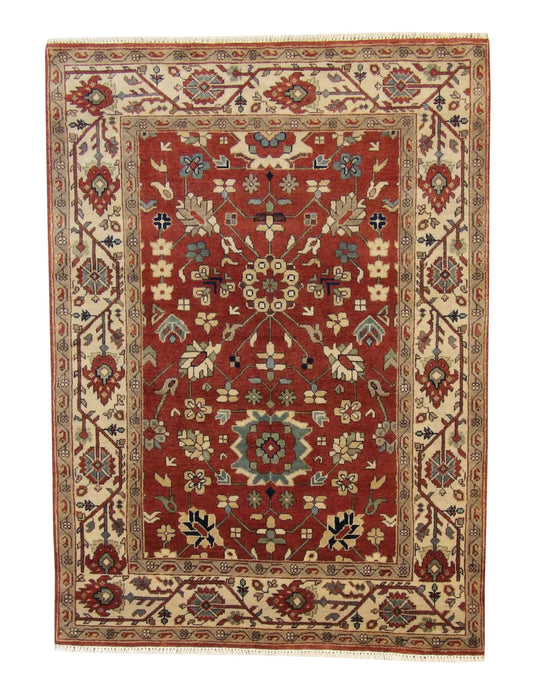 Tribal Heriz Design Wool Hand Knotted Rug 5.0X8.0 - W20096