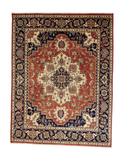 Tribal Heriz Wool Hand knotted Rug 9x12 - w20109