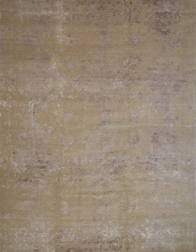 Transistional Abstract Broken Design Wool/Silk Hand Knotted Rug 11.6x15.0 -w2010