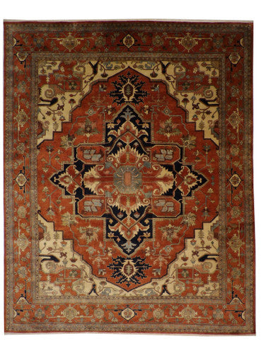 Traditional Antiquewash Sherapi Wool Hand Knotted Rug 11.9x14.8 -w20110