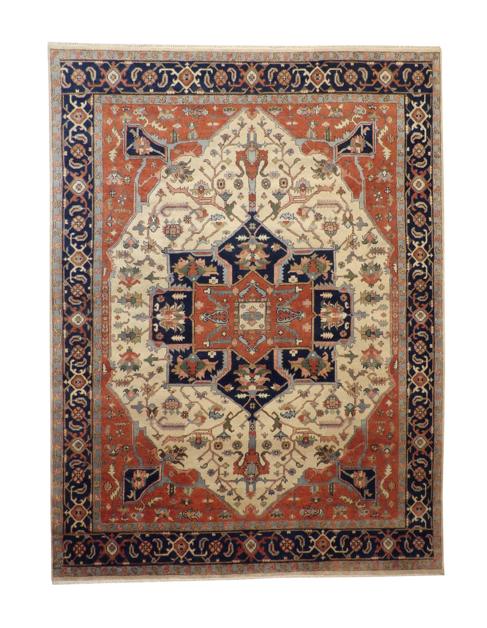 Tribal Heriz Wool Hand knotted Rug 9x12 - w20114
