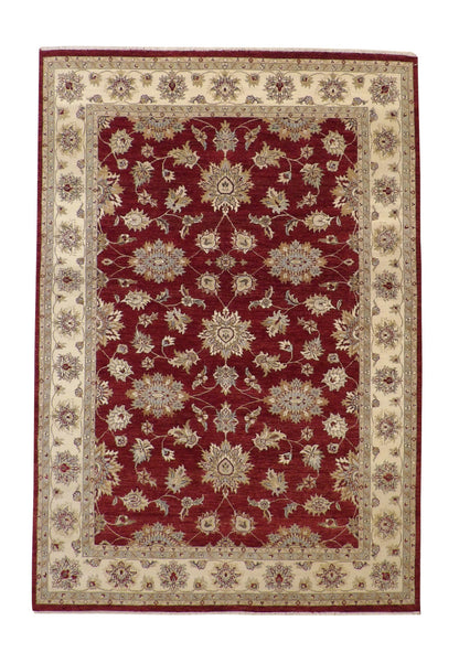 Traditional Agra Zigler Wool Hand Knotted Rug 6X9 - w20125