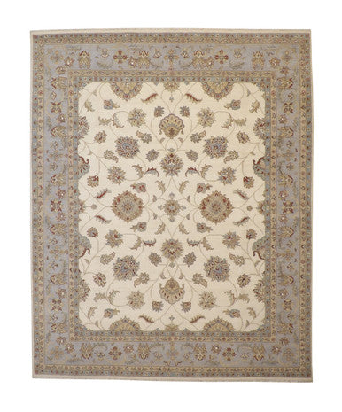 Oushak Indo Agra Chobie Wool Hand Knotted Rug 8x10 -w20132