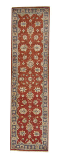 Traditional Indo Zigler Chobie Wool Hand Knotted Rug 2.7x9.10 -w20146
