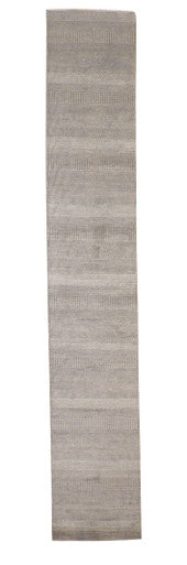 Modern Grass Design Wool/silk Hand Knotted Rug 2.6X16.0 -w20176