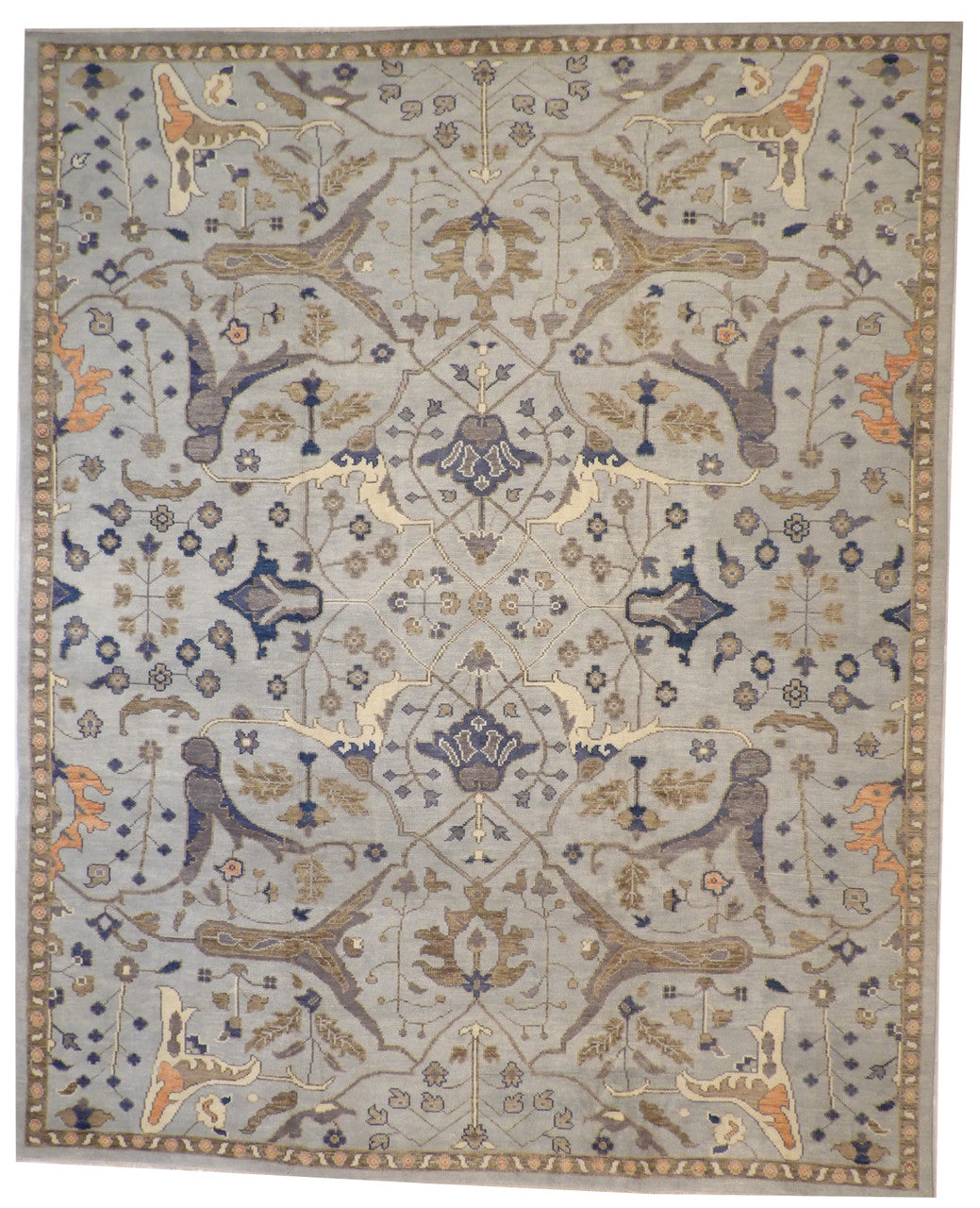 Blue 11.10x14.8\n Oushak Zigler Hand knotted Wool Rug - Sku: w20190
