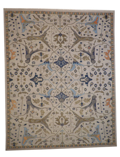 Oushak Whitewash Zigler Wool Hand Knotted Rug 11.11x14.10 -w20192