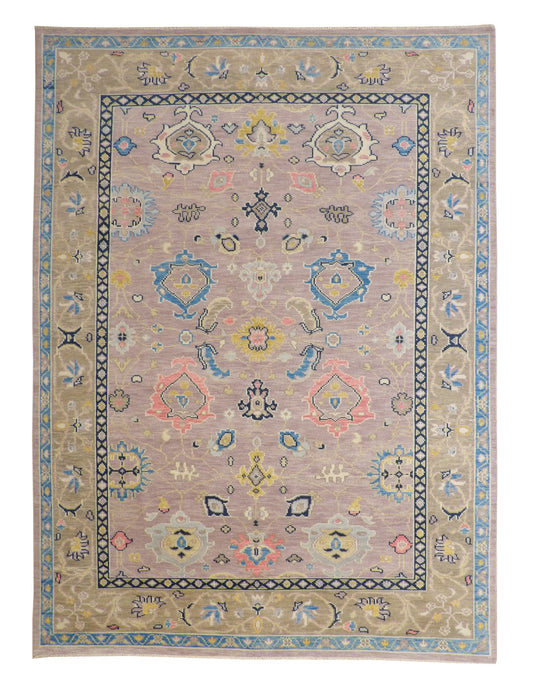 Oushak Colorful Zigler Wool Hand knotted Rug 9x12 - w20198