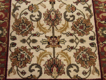 Kashan Jaipur 2'6" x 6'0'' Hand knotted Rug - w202