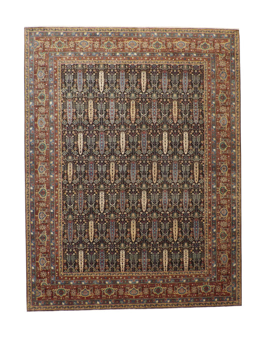 Traditional Fine Haji Jalili Wool Hand knotted Rug 9x12 - w20204