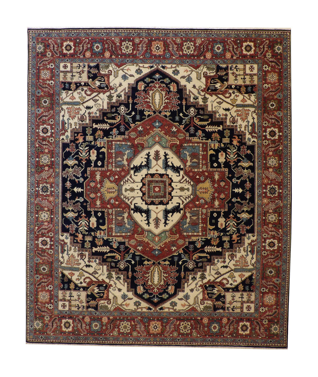 Traditional Fine Sherapi Wool Hand Knotted Rug 8x10 -w20208