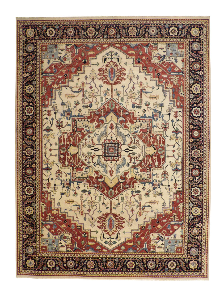 Tribal Fine Sherapi Wool Hand knotted Rug 9.0x12.0 - w20217