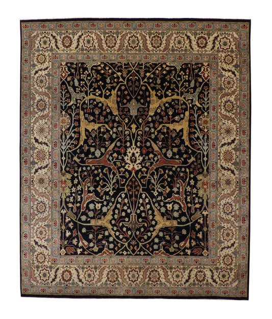 Traditional Fine Sherapi Wool Hand Knotted Rug 8x10 -w20218