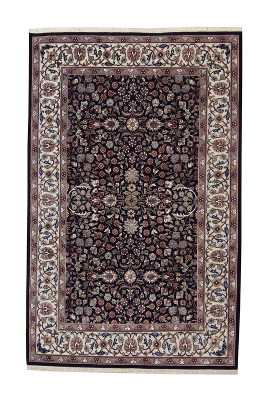 Traditional Turk Heraki Wool/Silk Hand Knotted Rug 4x6 - w20223