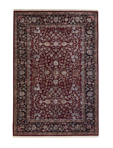 Traditional Turk Heraki Wool/Silk Hand Knotted Rug 4x6 - w20224